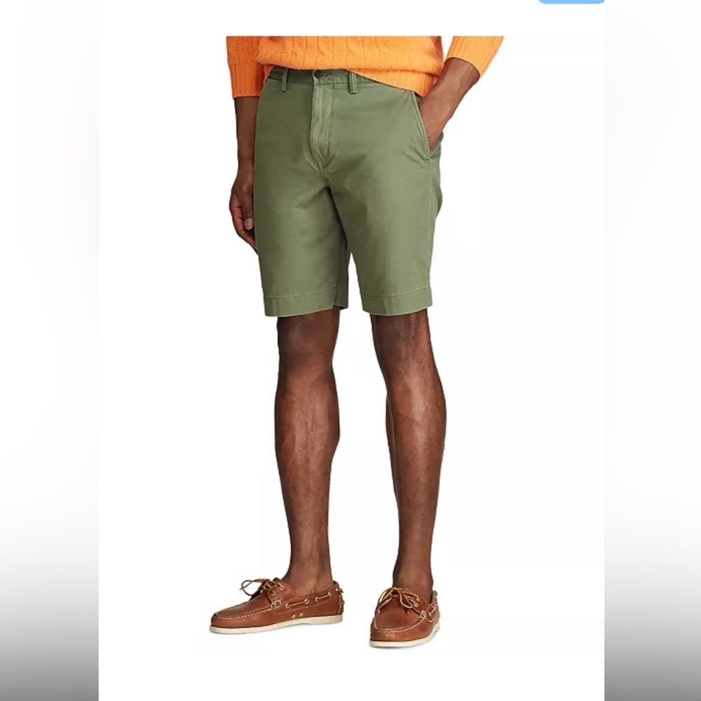 Polo by Ralph Lauren Olive Flat-Front Chino Shorts